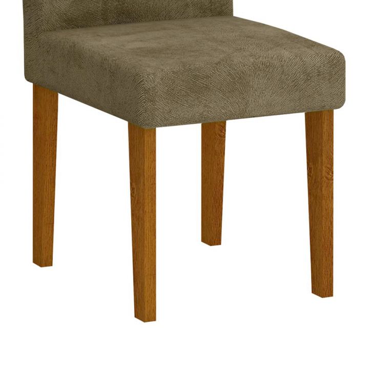 [OUTLET] Conjunto com 2 Cadeiras Grecia Suede Animalle Imbuia e Chocolate