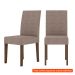 [OUTLET] Conjunto com 2 Cadeiras Josi Suede Amêndoa e Capuccino