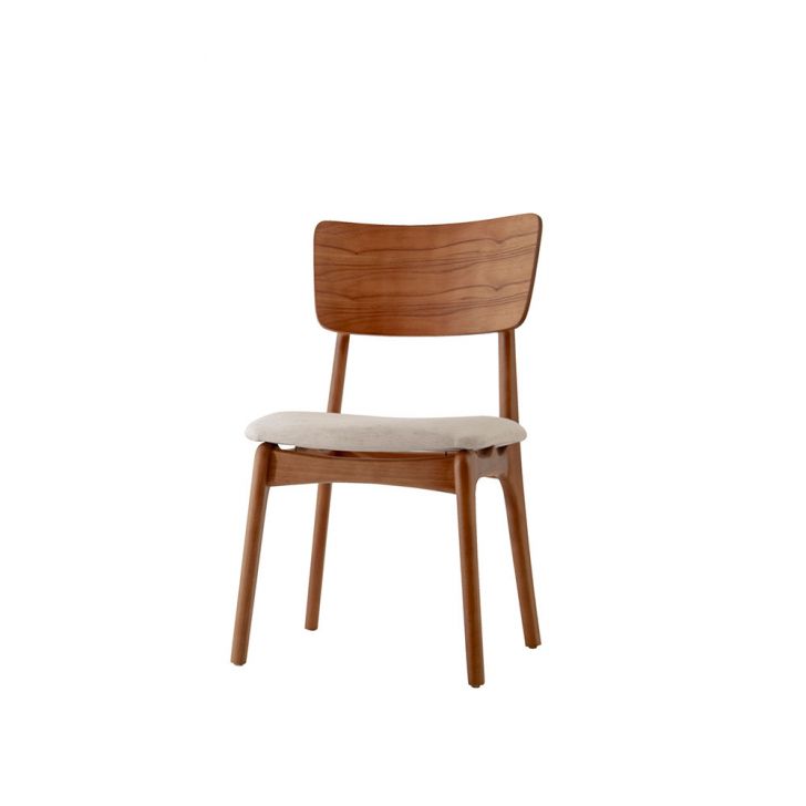 [OUTLET] Conjunto com 2 Cadeiras Parma Gold Linho Bege e Imbuia Natural