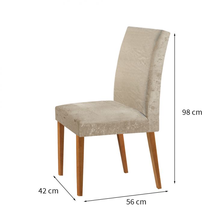 [OUTLET] Conjunto com 2 Cadeiras de Jantar Atenas II Capuccino