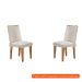 [OUTLET] Conjunto com 2 Cadeiras de Jantar Maia Veludo Imbuia
