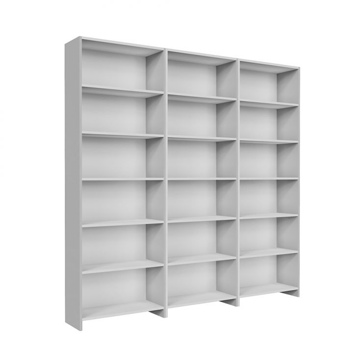 [OUTLET] Conjunto com 3 Estantes Madalena Branco