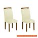 [OUTLET] Conjunto de 2 Cadeiras de Jantar Athenas Imbuia Veludo Creme