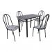 [OUTLET] Conjunto de Mesa com 4 Cadeiras Genebra Preto e Branco
