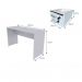 [OUTLET] Conjunto de Mesa com Gaveteiro de Escritório Corp Cinza Cristal