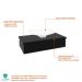[OUTLET] Conjunto para Banheiro Bancada com Cuba F44 Folha City 800 Preto Ônix