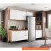 [OUTLET] Cozinha Compacta Firenze I 11 Portas 2 Gavetas Amêndola e Branca