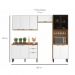 [OUTLET] Cozinha Compacta Firenze I 11 Portas 2 Gavetas Amêndola e Branca