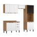 [OUTLET] Cozinha Compacta Firenze I 11 Portas 2 Gavetas Amêndola e Branca