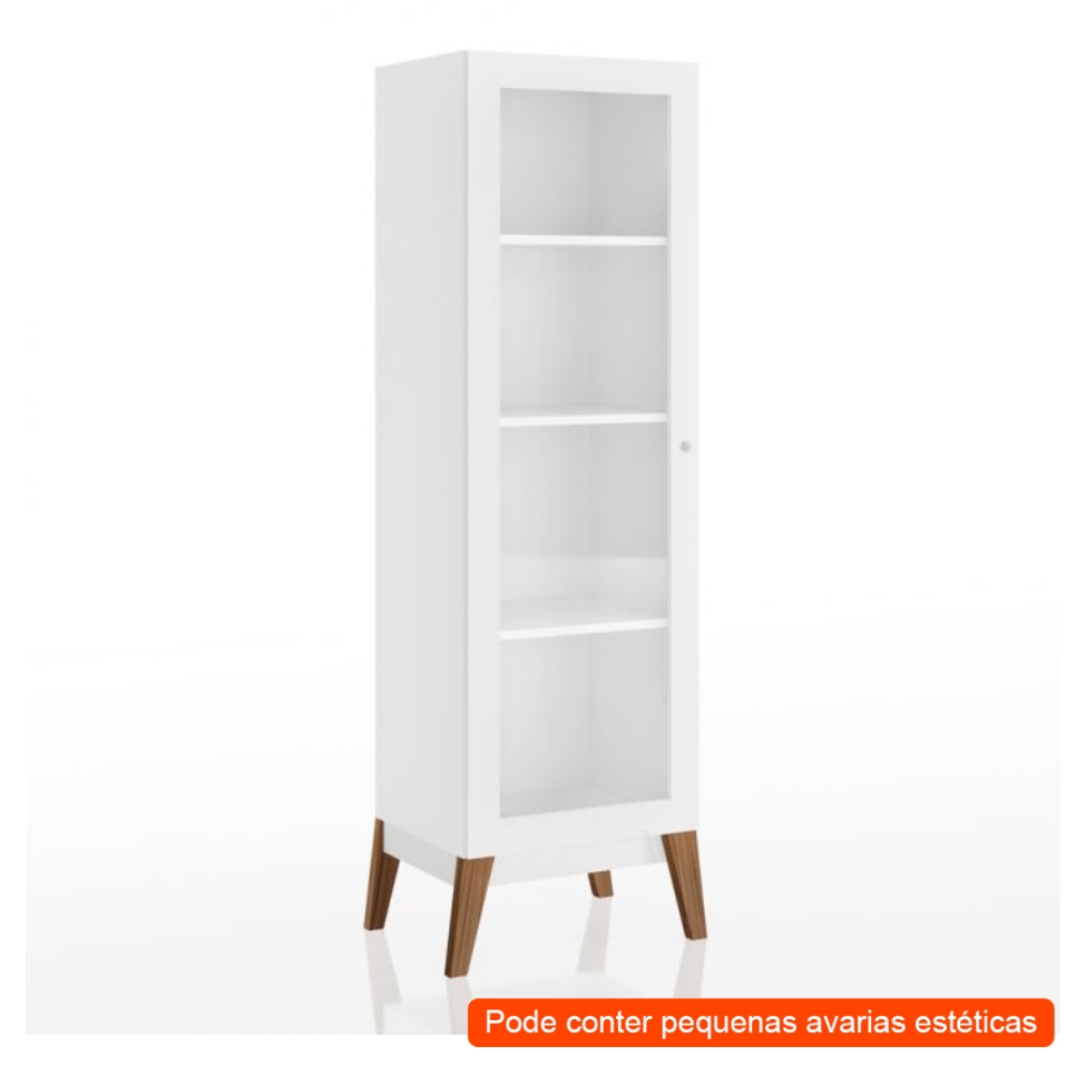 [OUTLET] Cristaleira Dubai 1 PT Branca