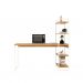 [OUTLET] Escrivaninha com Estante Studio Mel e Branca 150x147 cm