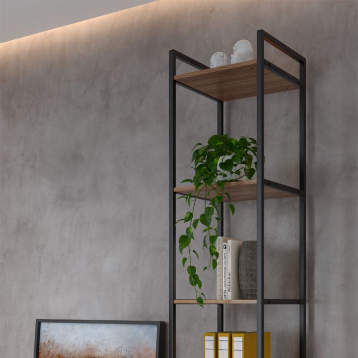[OUTLET] Estante Voss Freijó e Preto 40 cm