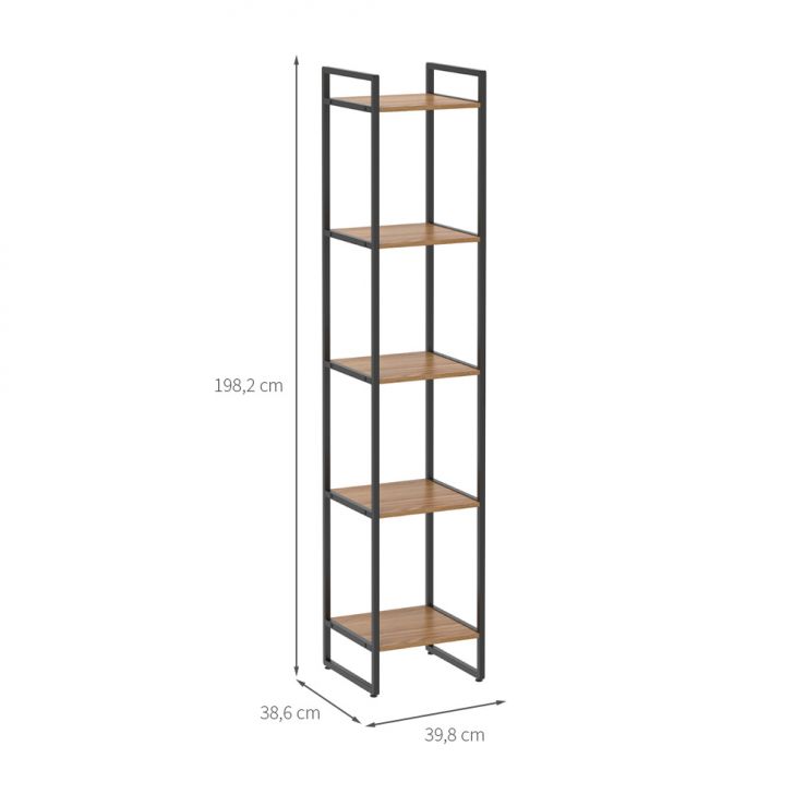 [OUTLET] Estante Voss Freijó e Preto 40 cm