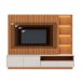 [OUTLET] Estante para Home Theater e TV até 82 Polegadas Cancun com LED 4 Gavetas Freijó e Off White