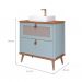 [OUTLET] Gabinete para Banheiro Veneto 1 PT 1 GV Pistache e Freijó 61 cm