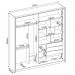 [OUTLET] Guarda-Roupa Casal Belga 2 Portas 3 Gavetas Grafito e Amendola