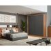 [OUTLET] Guarda-Roupa Casal Belga 2 Portas 3 Gavetas Grafito e Amendola