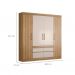 [OUTLET] Guarda-Roupa Casal Bilbao 4 PT 4 GV Off White e Amendola