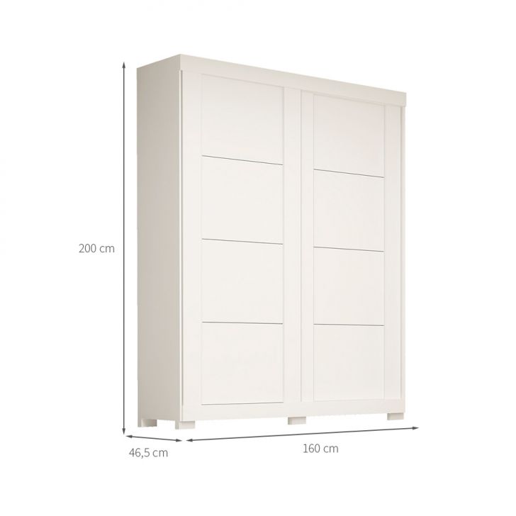 [OUTLET] Guarda-Roupa Casal Helena 100% MDF 2 PT 2 GV Branco