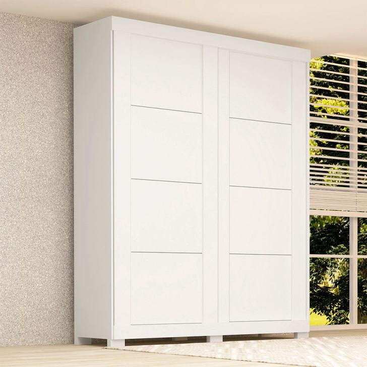 [OUTLET] Guarda-Roupa Casal Helena 100% MDF 2 PT 2 GV Branco