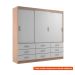 [OUTLET] Guarda-Roupa Casal Isabela 3 PT 9 GV Off White