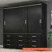 [OUTLET] Guarda-Roupa Casal Isabela 3 PT 9 GV Preto