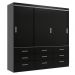 [OUTLET] Guarda-Roupa Casal Isabela 3 PT 9 GV Preto