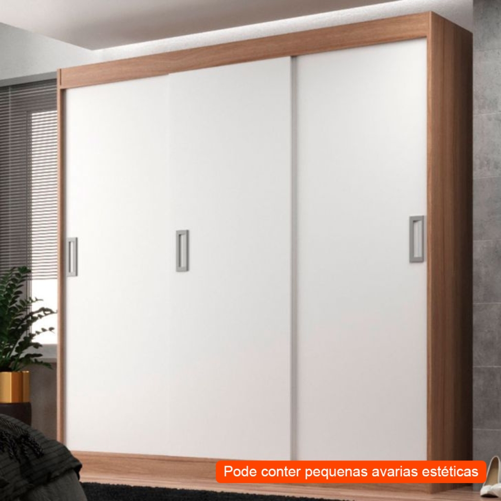 [OUTLET] Guarda-Roupa Casal Lisboa 3 PT 2 GV Branco e Demolição