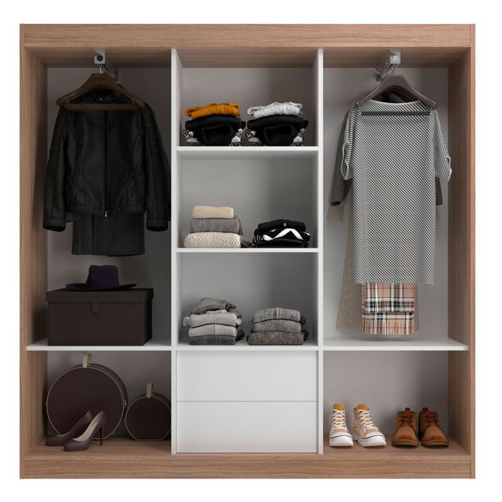[OUTLET] Guarda-Roupa Casal Lisboa 3 PT 2 GV Branco e Demolição