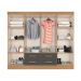 [OUTLET] Guarda-Roupa Casal Lite 8 Portas 4 Gavetas Cinza e Nature