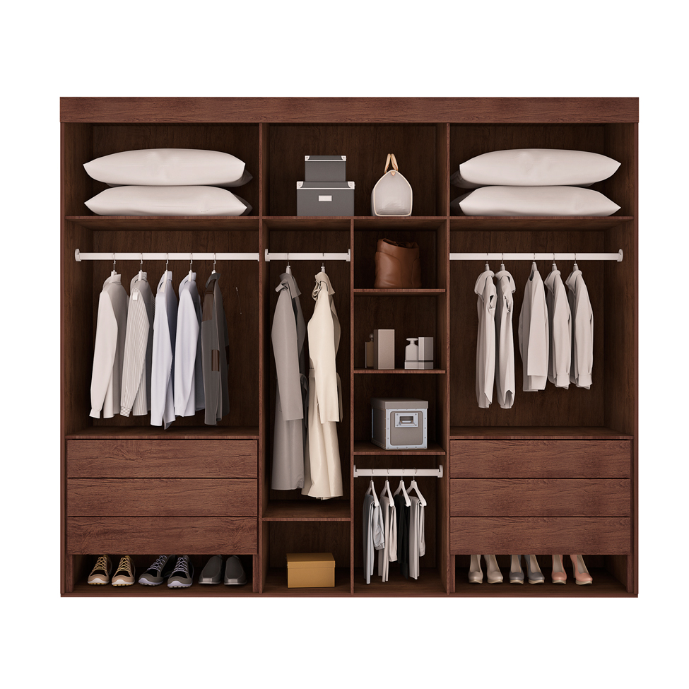 [OUTLET] Guarda-Roupa Casal Lucca Premium 6 PT Imbuia