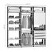[OUTLET] Guarda-Roupa Casal Modulado Clothes 2 PT 3 GV Branco