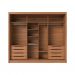 [OUTLET] Guarda-Roupa Casal Montclair Flex 3 Portas 8 Gavetas Off White e Canela