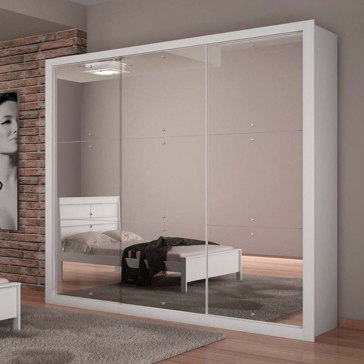 [OUTLET] Guarda-Roupa Casal Veneza Gold 3 PT 4 GV Branco