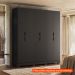 [OUTLET] Guarda-Roupa Casal York 6 Portas 2 Gavetas Preto