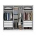 [OUTLET] Guarda-Roupa Casal com Espelho Milão 3 PT 6 GV Neve