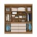 [OUTLET] Guarda-Roupa Casal com Espelho Trevi 4 Portas 6 Gavetas Off White e Amendola