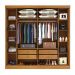 [OUTLET] Guarda-Roupa Casal com Espelho Veneza II 6 PT 4 GV Cinamomo e Grafite