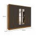 [OUTLET] Guarda-Roupa Casal com Espelho Veneza II 6 PT 4 GV Cinamomo e Grafite