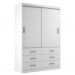[OUTLET] Guarda-Roupa Solteiro Veneza 2 Portas 6 Gavetas Branco