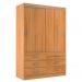[OUTLET] Guarda-Roupa Solteiro Veneza 2 Portas 6 Gavetas Cinamomo