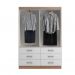 [OUTLET] Guarda-Roupa Solteiro Veneza 2 Portas 6 Gavetas Demolição e Branco