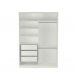 [OUTLET] Guarda-Roupa Solteiro com Espelho Tunas IV 2 PT 3 GV Branco e Noce