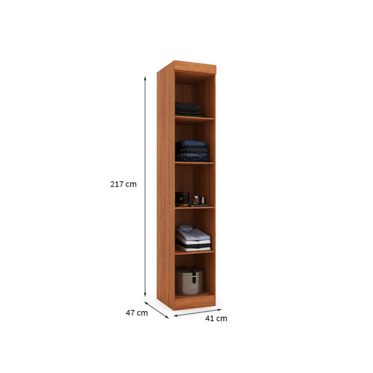 [OUTLET] Gurada-Roupa Modulado Gênova 1 PT Freijó Wood e Off White