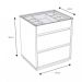[OUTLET] Mesa de Cabeceira Belize 3 GV Cinza