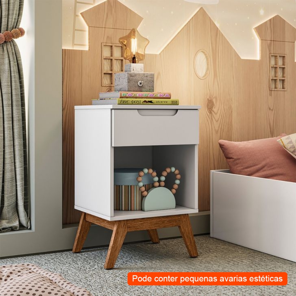 [OUTLET] Mesa de Cabeceira Infantil Alpi 1 GV Branca