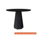 [OUTLET] Mesa de Jantar Redonda com Tampo de Vidro Isis Preta 100 cm