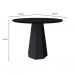 [OUTLET] Mesa de Jantar Redonda com Tampo de Vidro Isis Preta 100 cm