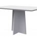 [OUTLET] Mesa de Jantar Retangular com Tampo de Vidro Anitta Off White 135 cm
