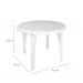 [OUTLET] Mesa de Plástico Redonda Desmotável Telma Branca